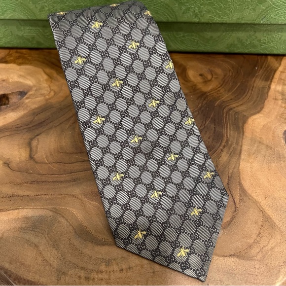 GUCCI Tie Silk BRW all-over men 545078 4E002 - Picture 3 of 8